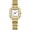 Gold, variant on Gold Watches for Women, Square Case, Easy Reader, Stainless Steel Band, 30m Waterproof Quartz Watch