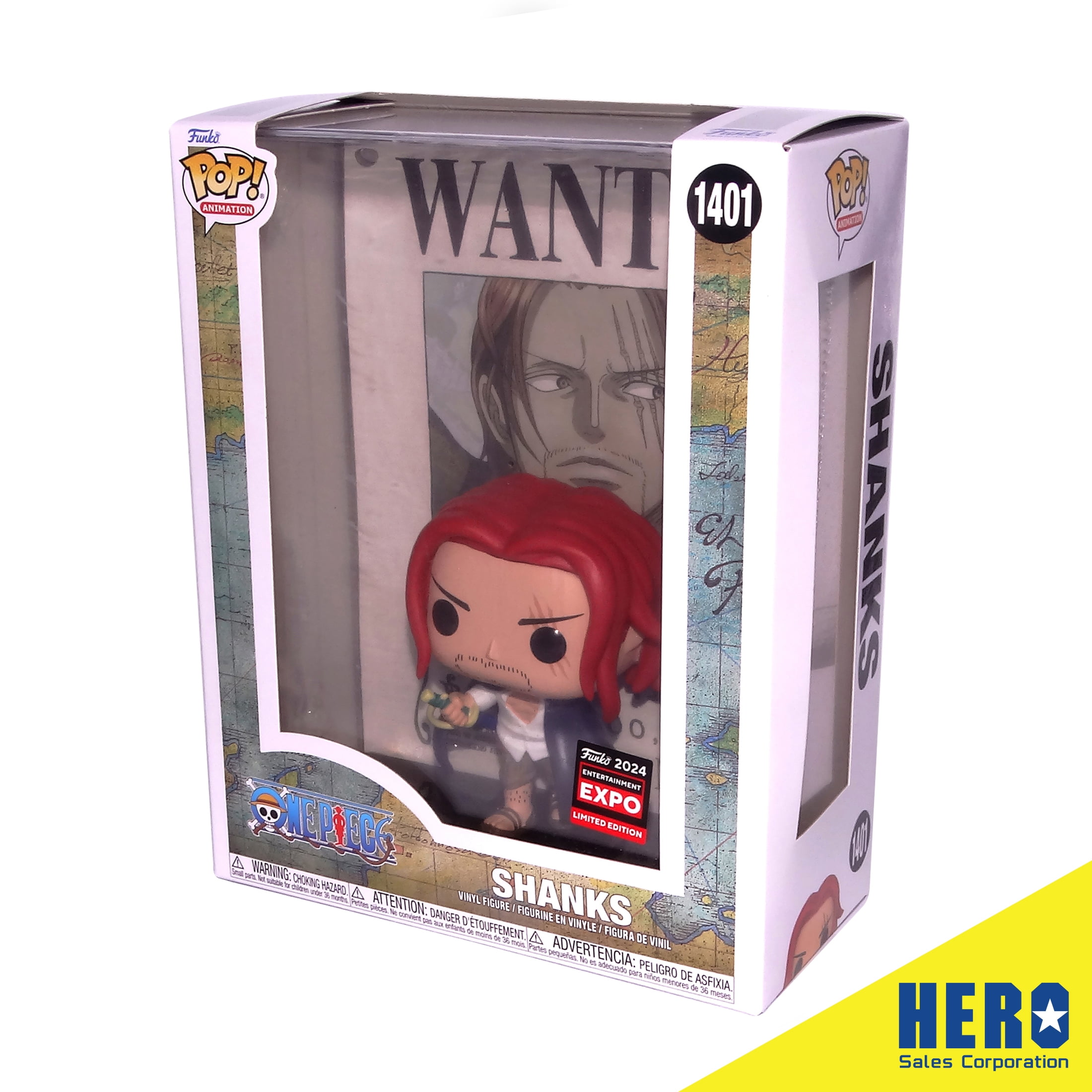 ONE PIECE #1401 Shanks Wanted Poster Funko Pop! C2E2 Shared Near Mint