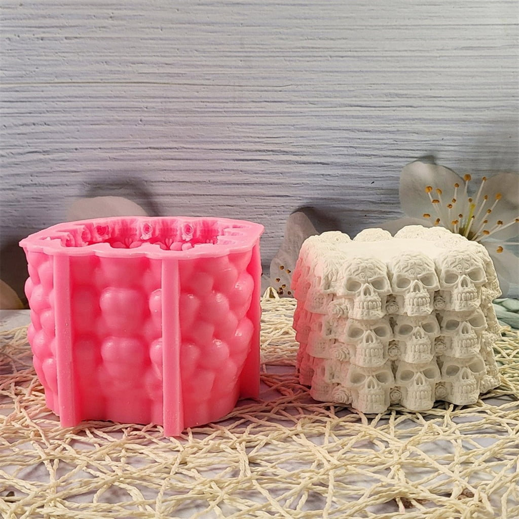 Halloween Skull Silicone Molds, Fondant Chocolate Silicone Molds for Chocolate Candy Halloween Party Decoration