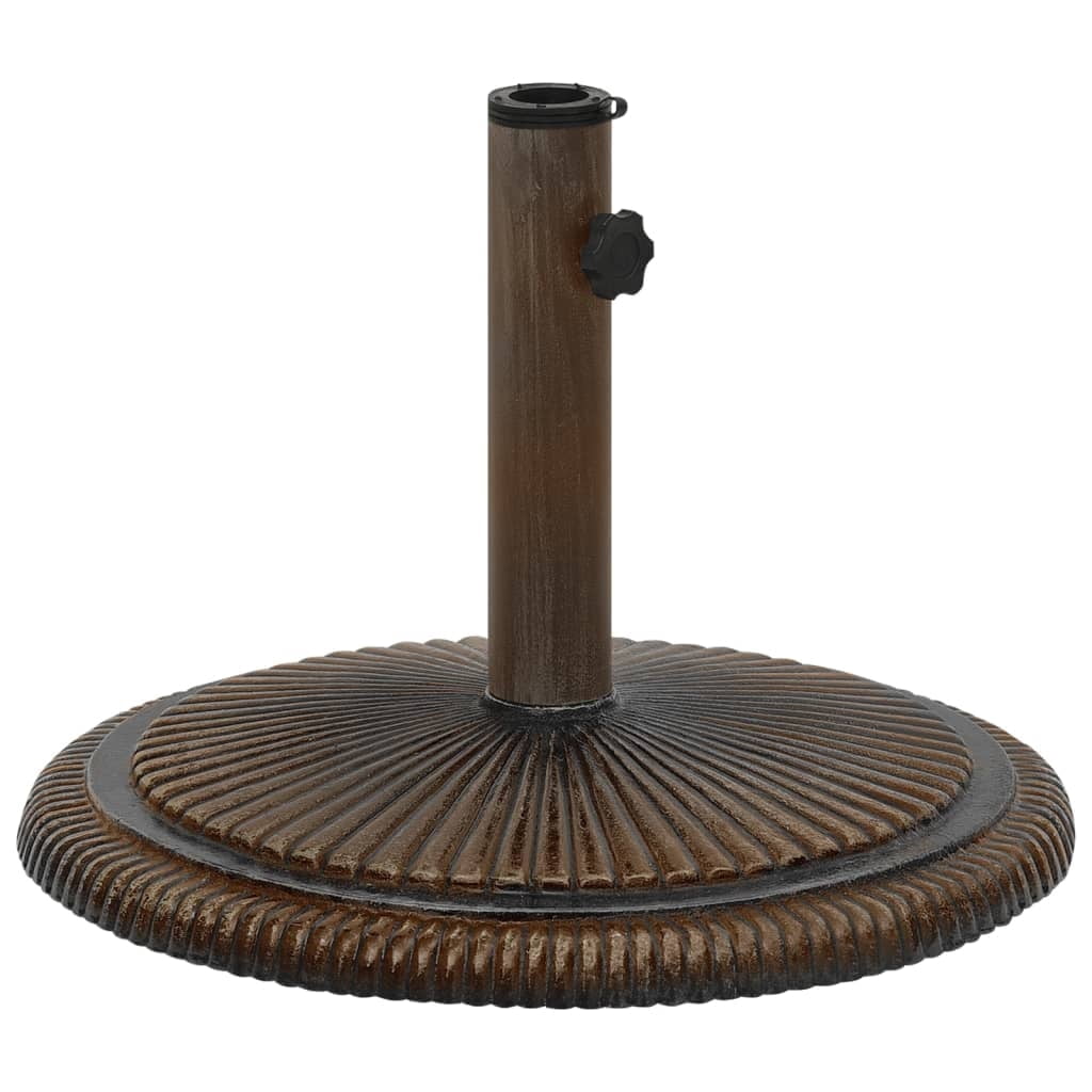 vidaXL White Round Cast Iron Patio Umbrella Bases, Adjustable Height