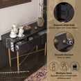 thumbnail image 5 of Boyel Living Console Table with 2 Drawers, 41.75" Sofa Coffee Desk Entryway Table for Hallway, Entryway, Living Room (Black), 5 of 9