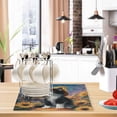 thumbnail image 2 of Qxltty Sunflower Black Cat Leather Drying Mat for Kitchen Countertops Coffee Mats Hide Stain Quickly Absorbs Water Tableware Decor, 2 of 6