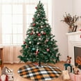 thumbnail image 7 of Yiaed Orange Plaid Print Christmas Tree Skirt , Tree SkirtsTree Mat for Christmas Winter Holiday Indoor Decorations-36", 7 of 7
