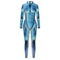 thumbnail image 3 of Fesfesfes Men's Halloween Jumpsuit 3D Digital Printing Bones and Muscles Sleepwear Adult One-piece Halloween Party Suit, 3 of 7