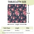 thumbnail image 2 of Pioneer Flower Floral Print Pattern Square Fitted Tablecloth with Elastic Edge,Square Table Cover,Washable Elastic Table Cover for Home Kitchen Party Decor 34"x34", 2 of 6