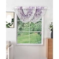thumbnail image 2 of Waterfall Valances for Windows, Purple Eucalyptus Kitchen Sheer Valance Curtains, Spring Botanical Plant Aesthetic Rod Pocket Elegant Swag Valances for Living Room Bedroom, 47.2"x38.5", 3 Panel, 2 of 8