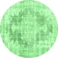 thumbnail image 1 of Ahgly Company Indoor Round Persian Emerald Green Traditional Area Rugs, 7' Round, 1 of 4