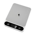 thumbnail image 1 of Graflsoa Stainless Steel Kitchen Scale with Large LCD Display, 5kg Capacity, Multi-Unit Measurement (g, oz, lb, kg), Auto Shutoff, Battery-Powered, White, 1 of 6