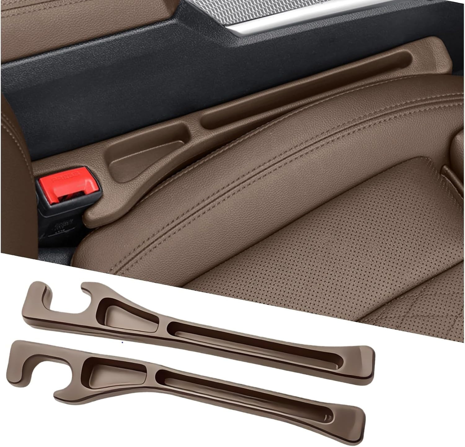 2 Pièces Remplissage De Siège De Voiture, Bande Anti-fuite Latérale Du Siège, Car Seat Gap Filler Organizer Pour Plupart Des Modèles De Voitures