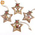 thumbnail image 2 of piezas de adornos colgantes de madera con forma de estrella de Navidad para árbol de Navidad, manualidades de madera para manualidades, regalo para niños, decoraciones para fiestas de Navidad en el ho, 2 of 5