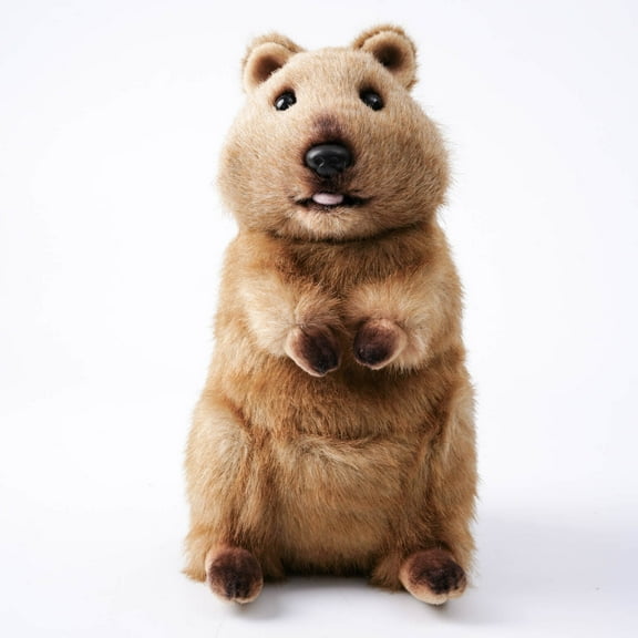 Realistic Quokka Stuffed Animal Plush Toy, Australia Animal Plushie, Cuddly Quokka Doll-10 inches