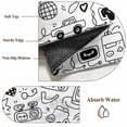 thumbnail image 5 of Large Area Rug 5'x8', Video Game Non-slip Runner Carpet for Living Room/Bedroom/Office, Black White Game Controller Monochrome Outdoor Indoor Rectangle Area Rugs Floor Mat for Kitchen/Dining Room, 5 of 9