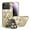 Gold, variant on Magnetic Case for iPhone 14 Pro Max Case Military Protection Compatible with MagSafe, Window Camera Guard Lens Protection Kickstand Magnetic Metal Alloy Bumper Safety Lock Case,Black