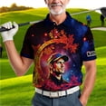 thumbnail image 6 of HOMYGIFTS Men’s Custom Face Golf Polo Shirt – Personalized Christmas Snowflakes Polo Shirt, 6 of 10