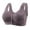 Purple, variant on CFLVAEK Front Close Bras for Senior Women Plus Size Wireless Lifting Bra Breathable Full Coverage Push Up Senior Ladies Bralettes White S
