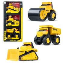 Tonka Steel Classics Titans - Bulldozer, Steam Roller, Dump Truck - 3 Pack Assortment