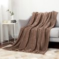thumbnail image 4 of Soft Blanket, Furenl Flannel Fleece Blanket for Sofa Bed Blanket for Adults and Kids Blanket Warm and Comfortable Lightweight Ribbed Blanket for All Seasons, 1*Blanket, 4 of 9