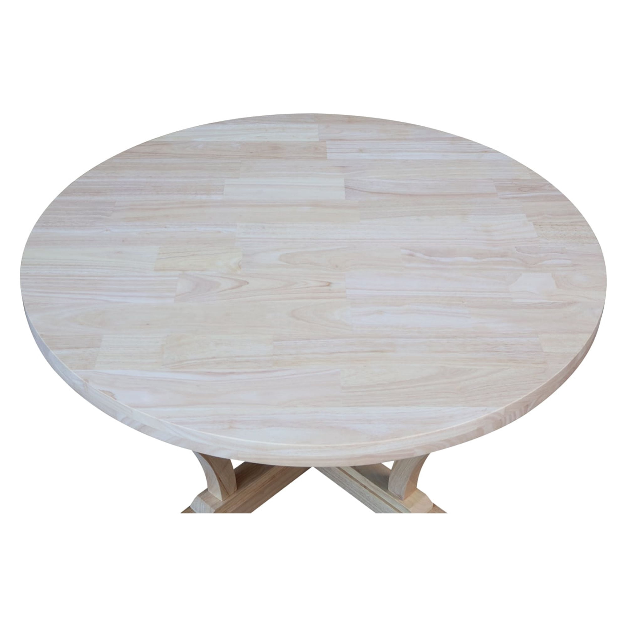 International Concepts LaCasa Solid Wood Round Coffee Table - Unfinished