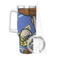 thumbnail image 3 of Woody Buzz Story Bouteille d'Eau 40oz Ice Bully avec Poignée Paille de Bouteille Sport Isolée en Acier Inoxydable Réutilisable Étanche Gobelet de Voiture, 3 of 9