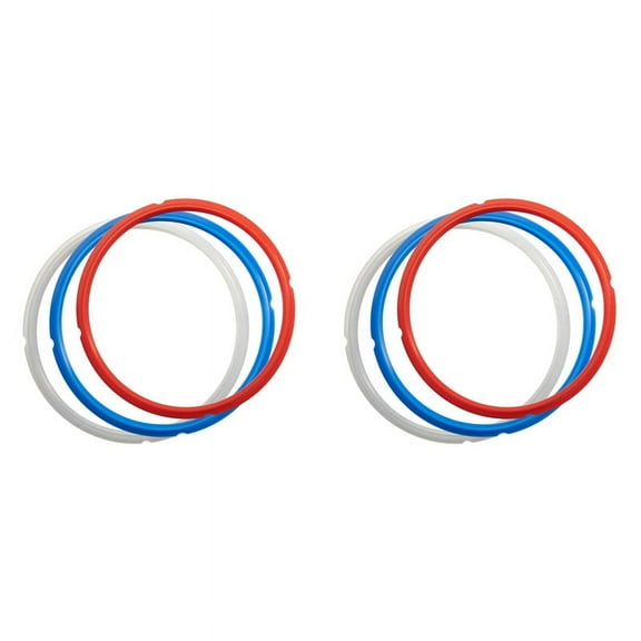 6 Pack Sealing Rings for Foodi 8 Quart Silicone Gasket Accessories Rubber Sealer Replacement for,6 * Sealing Rings (2 each of 3 colors)