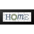 thumbnail image 2 of Marla Rae 18x9 Black Modern Wood Framed Wall Art Titled - Home with Eucalyptus Wreath I, 2 of 5