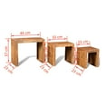 thumbnail image 3 of vidaXL Nesting Table Set 3 Pieces Solid Mango Wood, 3 of 6
