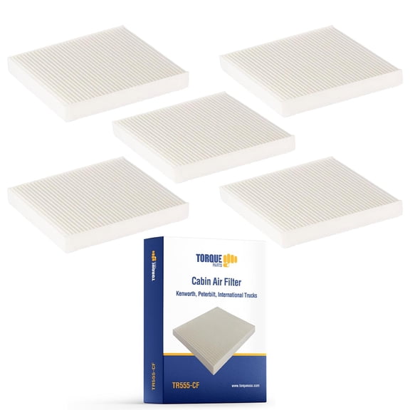TORQUE CY08221P Cabin Air Filter Compatible with Select Kenworth T680 T880 Peterbilt 567 579 Accessories Parts Replaces X1987001 AF55839 P640110 PA30093 4070948C1 24479 CAF24035 (TR555) 5 PCS