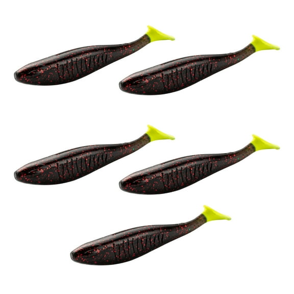 5Pcs Paddle Tail Swimbaits 10cm Fishing Lure Artificial Baits Swim Baits for Saltwater Soft Fishing Lures