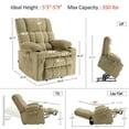 thumbnail image 4 of MCombo 22.4" Seat Width Lay Flat Dual Motor Power Recliner Lift Chair with Vibration and Heat, Infinite Position, 4 of 10