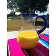 thumbnail image 2 of Dos Sueños Dos Suenos Mexican Hand Blown Glass Pitcher - Cobalt Blue Rim and Handle (84 oz), 2 of 4