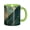 Green, variant on Blue Marble Coffee Mug Fun Custom Ceramic Mugs 11oz Black