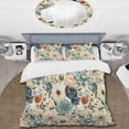 thumbnail image 2 of Designart "Magical Garden Mosaic II" Blue Floral Bedding Covert Set - Cottage Bed Set With 2 Shams, 2 of 5