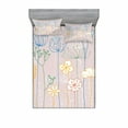 thumbnail image 1 of Flower Bedding Set with Sheet & Covers, Flowers Pattern with Colorful Stems Blossoming Romantic Arrangement Feminine Petals, Printed Bedroom Decor 2 Shams, 4 Sizes, Multicolor, by Ambesonne, 1 of 3