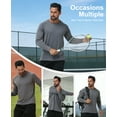 thumbnail image 5 of Zehisen Men's Long Sleeve Shirt Rash Guard Swim Shirt UPF 50+ UV Protection Quick Dry Lightweight Running Athletic Swim Darkgery XL, 5 of 7