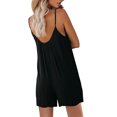 thumbnail image 4 of VISgogo Monos de verano para mujer, sin mangas, con correa de espagueti, pantalones cortos sueltos de una pieza VISgogo  moda, 4 of 5
