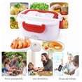 thumbnail image 3 of Electric Lunch Box, Leakproof Portable Food Heater for Home Office 110V and Car 12V 40W Use, Include 1.5L Removable Stainless Steel Container Spoon and 2 Compartments, 3 of 8