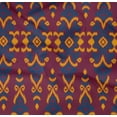 thumbnail image 4 of oneOone Organic Cotton Poplin Twill Fabric Swirl Ikat Decor Fabric Printed BTY 42 Inch Wide, 4 of 4