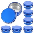 thumbnail image 3 of SHISUYAN Blue Aluminum Candle Containers with Lids for Home Use Perfect for Storing Lotions and Creams 10 Pcs, 3 of 9
