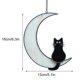 thumbnail image 2 of Ventana colgante Suncatcher gato amante regalo decoración gato de cristal en la luna, 2 of 3