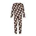 thumbnail image 5 of Wuceii Christmas Pajamas Family Matching Set - 2 piece Cute Black Santa Claus Print Long Sleeve Top & Pants Pajamas, Holiday Movie Night Loungewear Jumpsuit for Christmas Eve for 3XL Pjs, 5 of 6