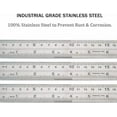 thumbnail image 2 of Metal Straight Edge Ruler Set,Stainless Steel Ruler,12 Inch, Bulk 1 Pack, 2 of 6