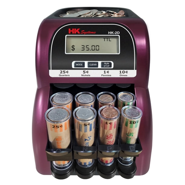 Contador y clasificador de monedas HK SYSTEMS HK-2D Digital USD con pantalla LCD