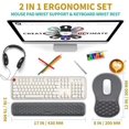 thumbnail image 2 of 2 in 1 Ergonomic Mouse Pad Wrist Support & Wrist Rest for Computer Keyboard Set, with Relieve Carpal Tunnel Pain Massage Bulge and Full Memory Gel Design (2In1 Set, Dark Gray), 2 of 6