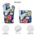 thumbnail image 4 of Watercolor Butterfly Oven Mitt And Pot Holder Set Oven Glove for Kitchen Baking Cooking Grilling, 4 of 6