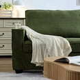 thumbnail image 4 of Kevinplus Corduroy Sofa, 87.4 inch Modern Design Sofa with Cup Holder and Storage Bags, Deep Seat Sofa Couch,Comfy Couch for Living Room,Apartment,Green, 4 of 9