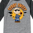 thumbnail image 3 of Peanuts - Scary Sweet - Toddler & Youth Raglan Graphic T-Shirt, 3 of 6