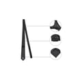 thumbnail image 2 of INSPIRE CHIC Men's Solid Color Narrow Stripes Necktie Graduation Suit Formal Ties Black, 2 of 5