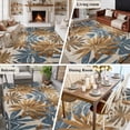 thumbnail image 5 of 5'x8' Area Rugs, Navy Blue Brown Indoor Outdoor Area Rug for Living Room Bedroom, Retro Tropical Palm Leaves Botanical Washable Bathroom Rugs Kitchen Floor Carpet Mats Home Decor Aesthetic, 5 of 8