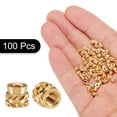 thumbnail image 3 of 100 Packs M2 Threaded Inserts Brass Heat Set Insert M2x3mm, OD 3.5mm Knurled Insert Nuts, 3 of 6