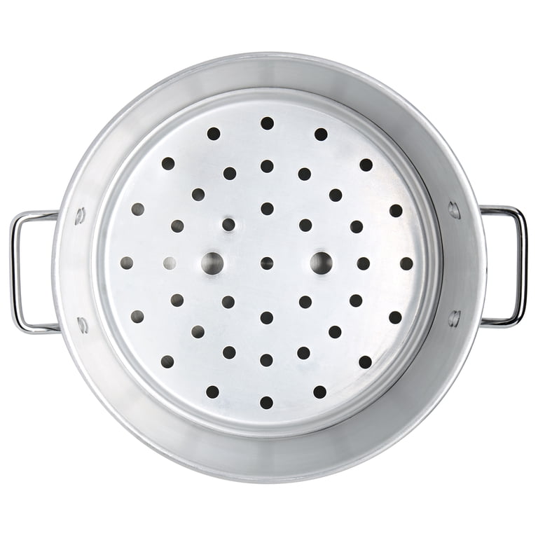 INFUSE Large 32Qt Aluminum Stockpot, Tamale Steamer with Big Batch